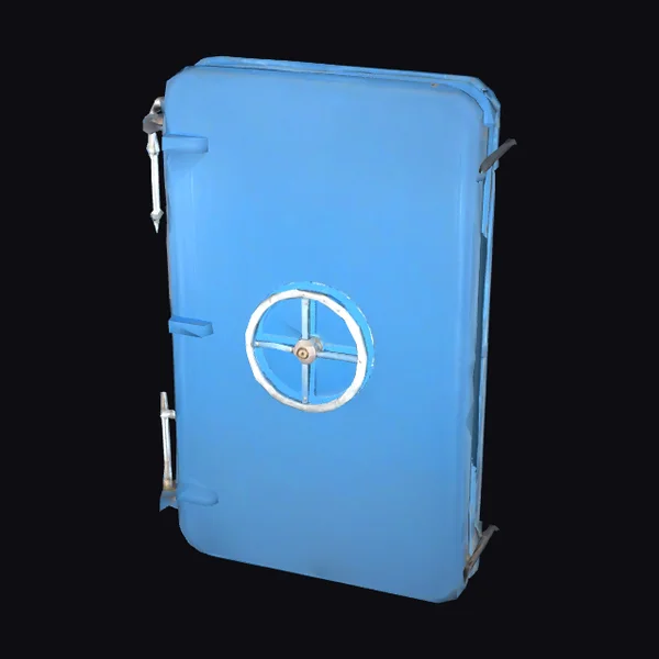 Blue Metal Safe Door