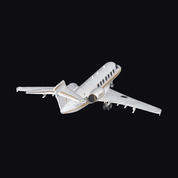 White Private Jet Taking Off