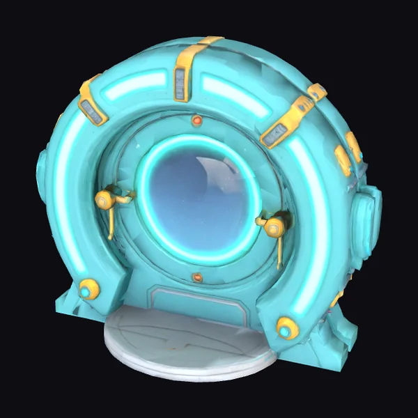 Cartoon Sci-Fi Spaceship Door