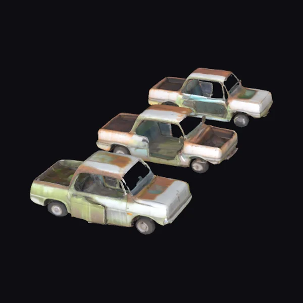 Abandoned Pickup Trucks Trio