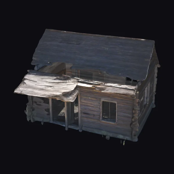 Abandoned Dark Wooden Cabin