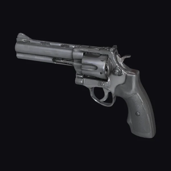 Weathered Revolver Gun