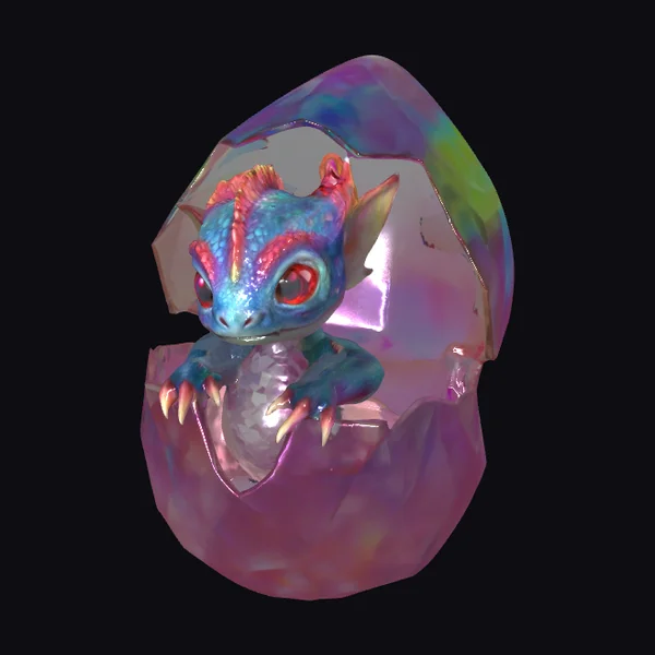 Baby Dragon Crystal Egg