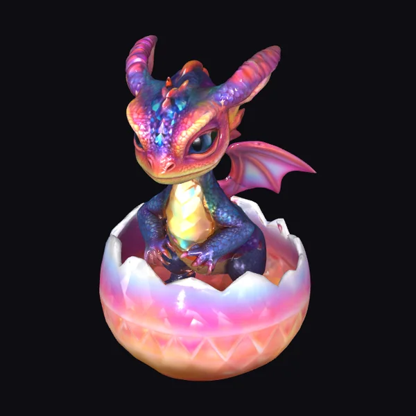 Baby Dragon Crystal Egg