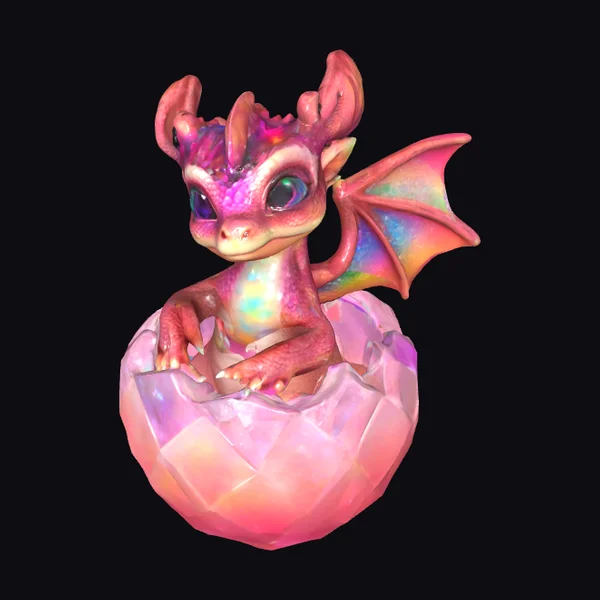 Baby Dragon Crystal Egg