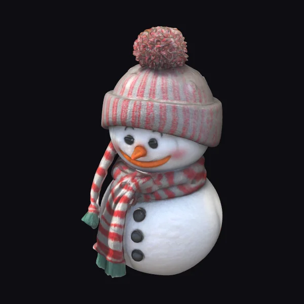 Snowman Girl with Scarf