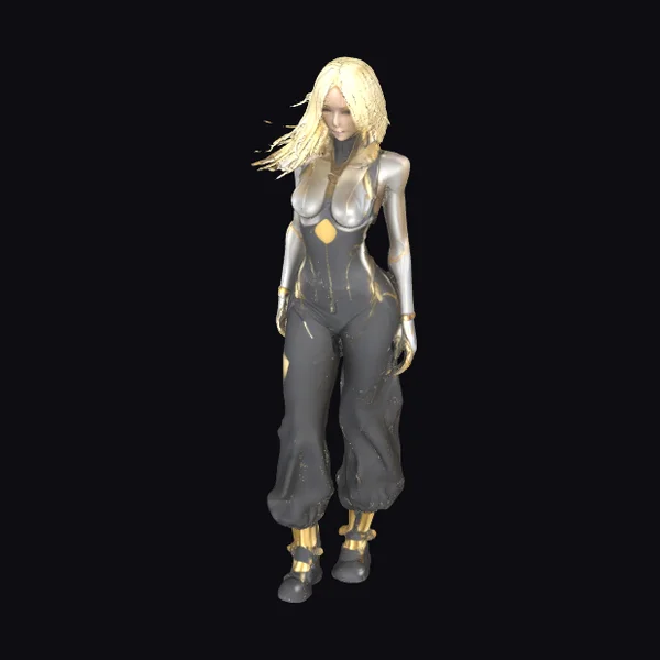 Slender Sci-Fi Female Robot