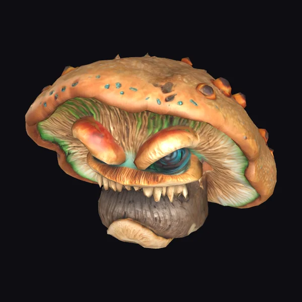 Angry Shiitake Mushroom Face