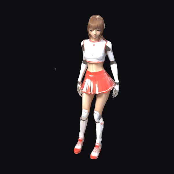 Slim Anime Robot Girl