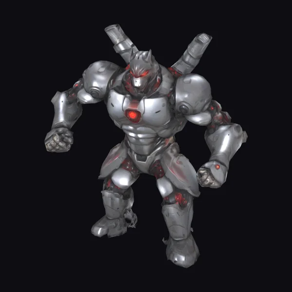 Armored Steel Warrior Robot