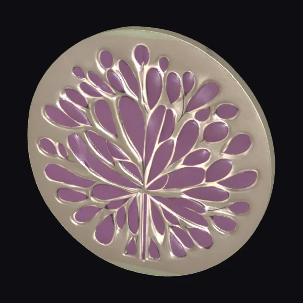 Purple Flower Brooch