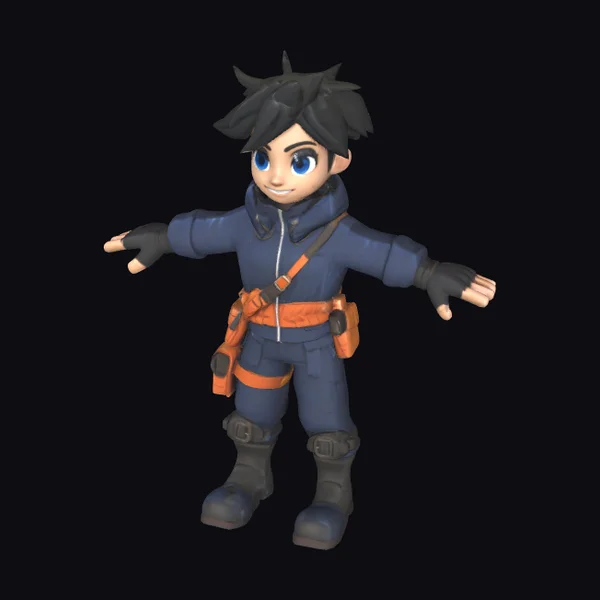 Young Adventurous Explorer Character