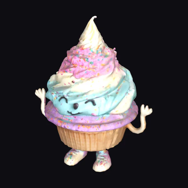 Whimsical Ice Cream Cupcake