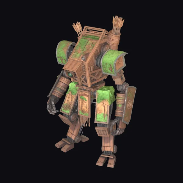 Wooden Robot Guardian
