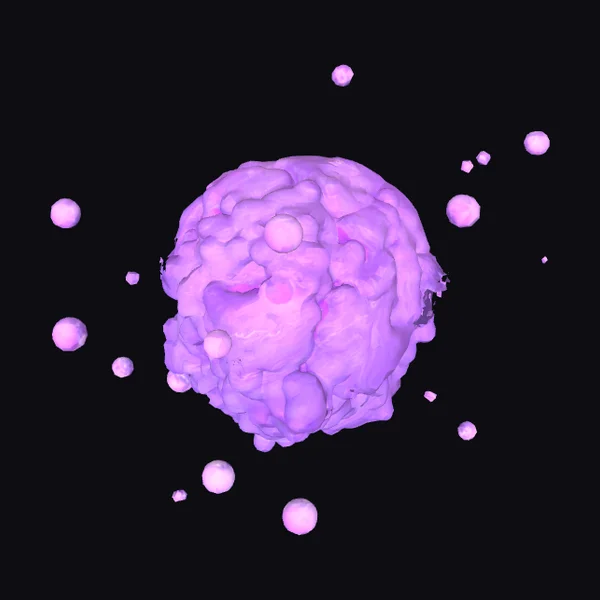 Purple Cloudy Planet