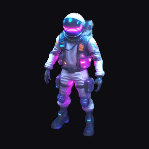 Astronaut with Neon Suit