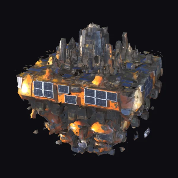 Floating Solar City Ruins