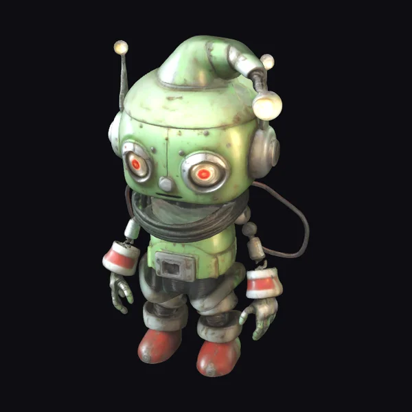 Worn Robot Figure