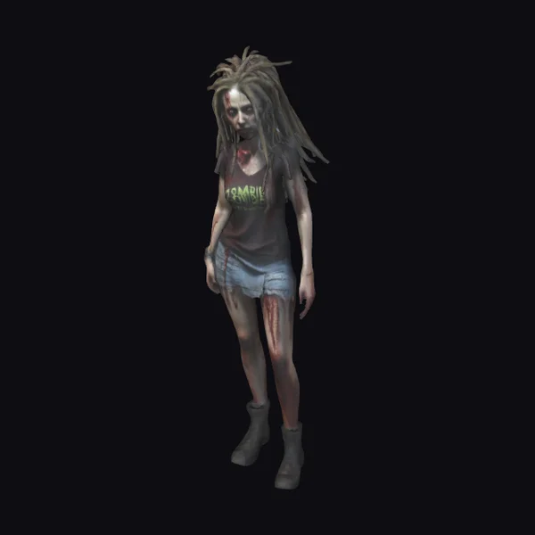 Zombie Girl with Dreadlocks