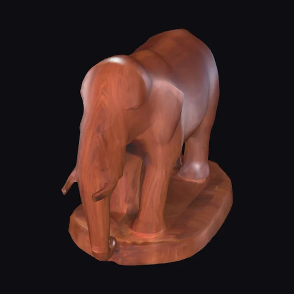 Wooden Elephant Figurine