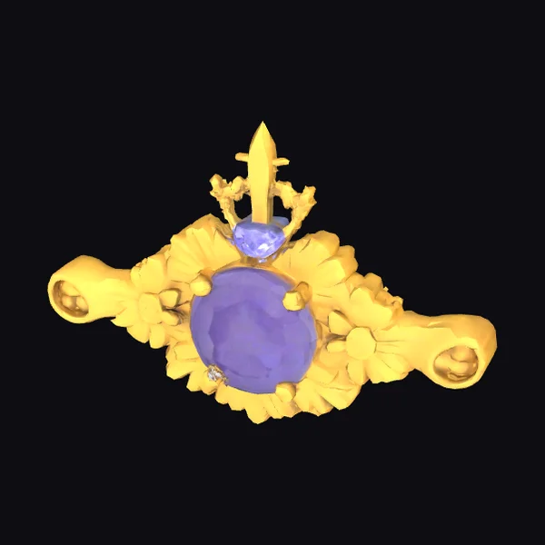 Golden Royal Brooch
