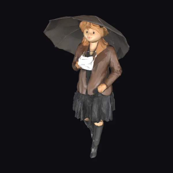 Woman with Brown Jacket