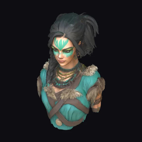 Fierce Female Warrior Bust