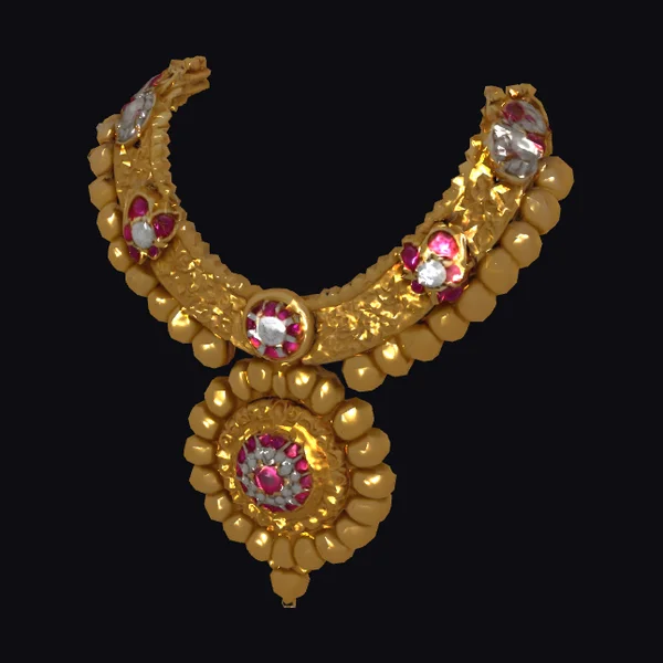 Golden Gemstone Necklace