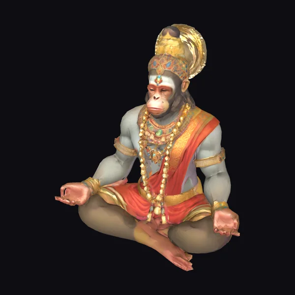 Meditating Monkey Deity