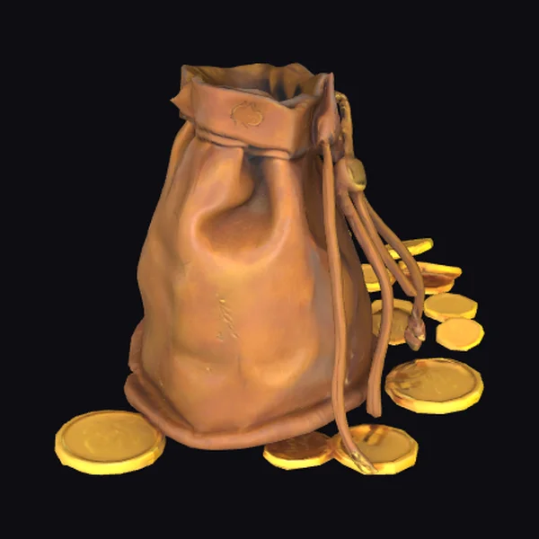 Worn Leather Coin Pouch