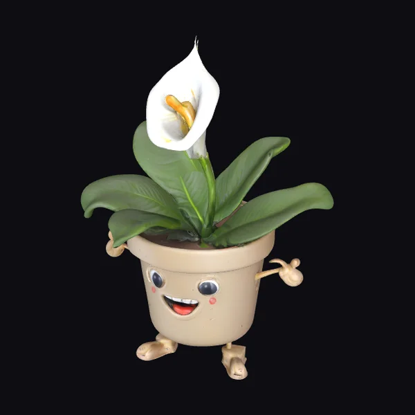 Anthropomorphic Peace Lily Plant