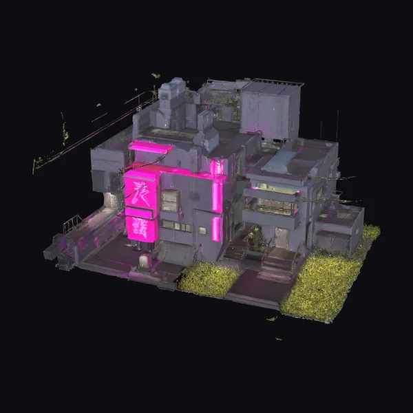 Cyberpunk Building Facade