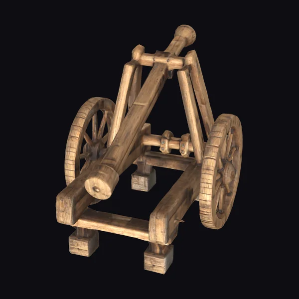 Wooden Wheeled Catapult