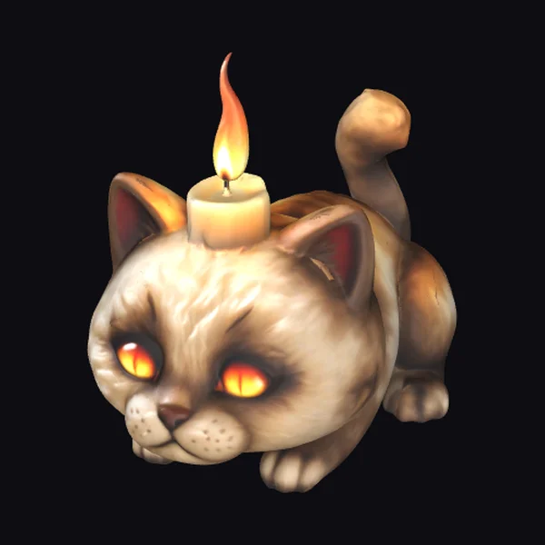 Chibi Yule Cat Candle