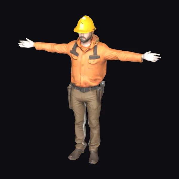 Construction Worker Open Arms