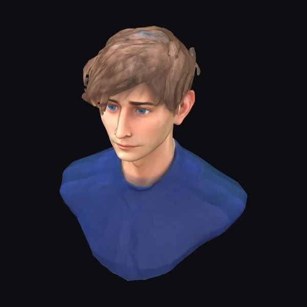 Young Man Blue Sweater