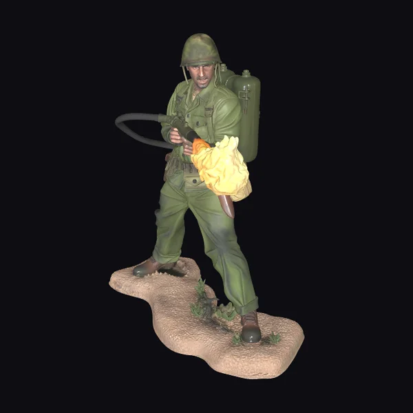 WW2 U.S. Flamethrower Soldier