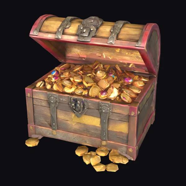 Treasure Chest with Coins