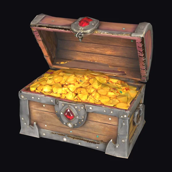 Treasure Chest with Coins