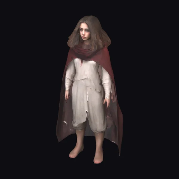 Young Woman with Cape
