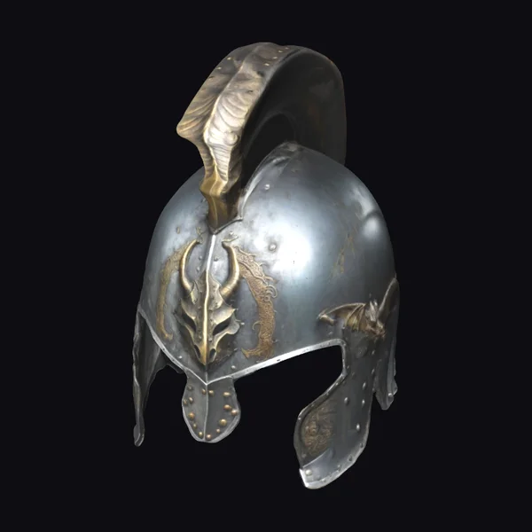 Battle Worn Knight Helmet