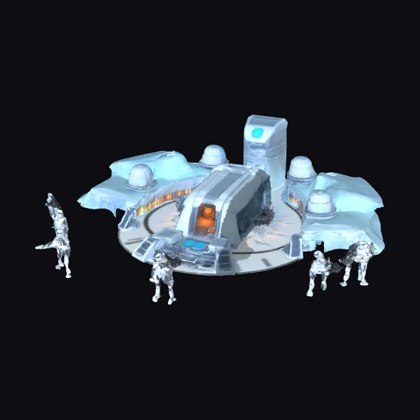 Frozen Military Base Entrance