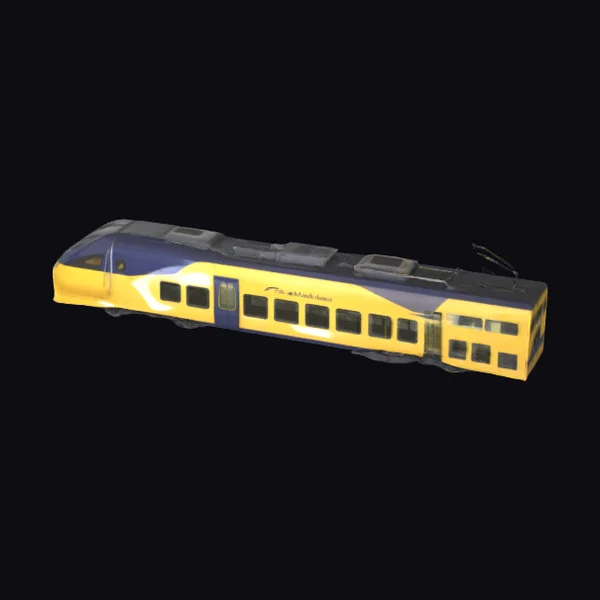 Yellow and Blue Train