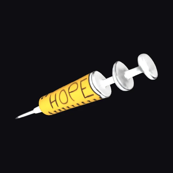 Yellow Syringe with Hope
