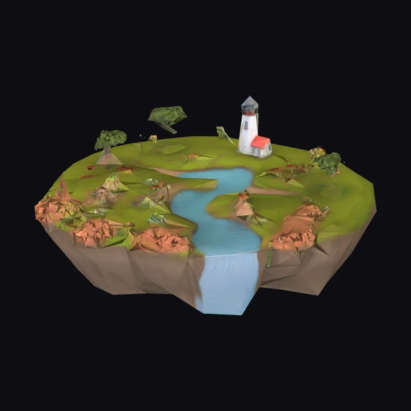 Floating Island with Lighthouse