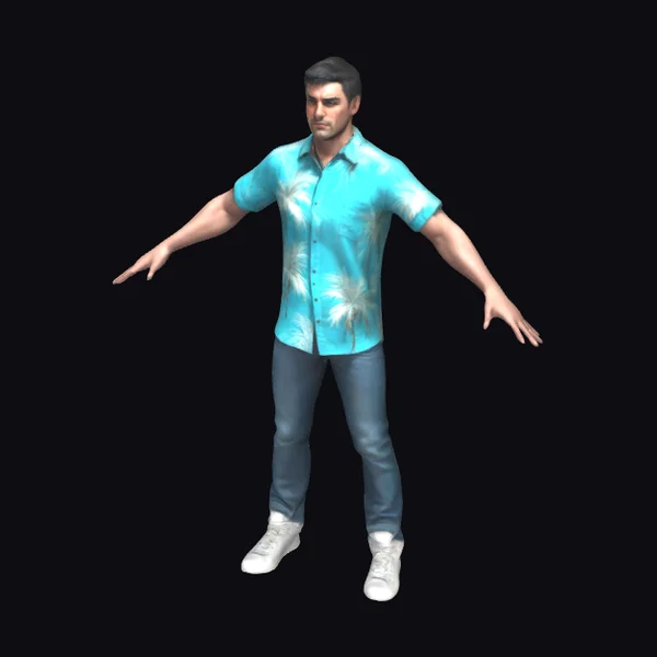 Man in Hawaiian Shirt