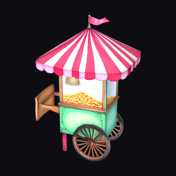 Vintage Popcorn Cart