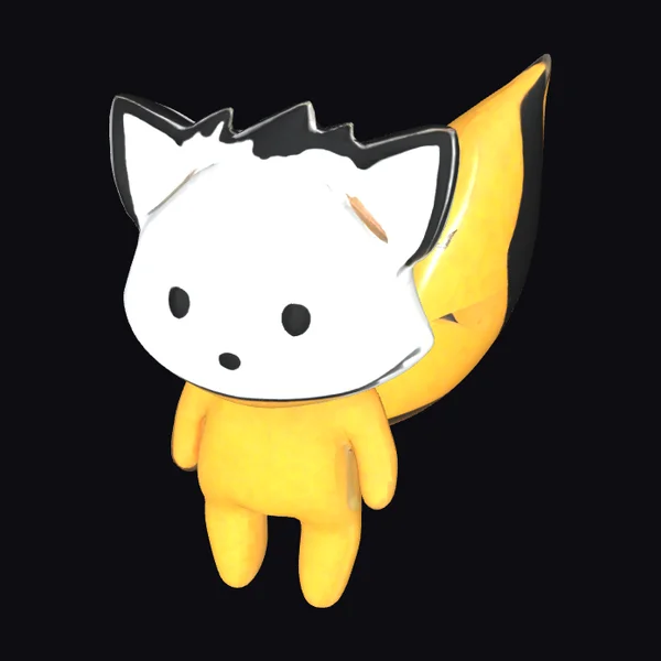 Yellow Fox Figurine