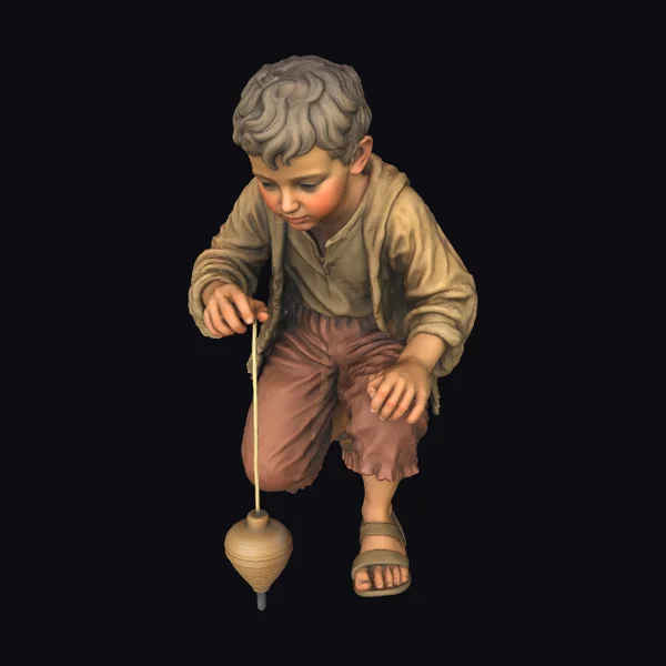 Boy with Wooden Spinner
