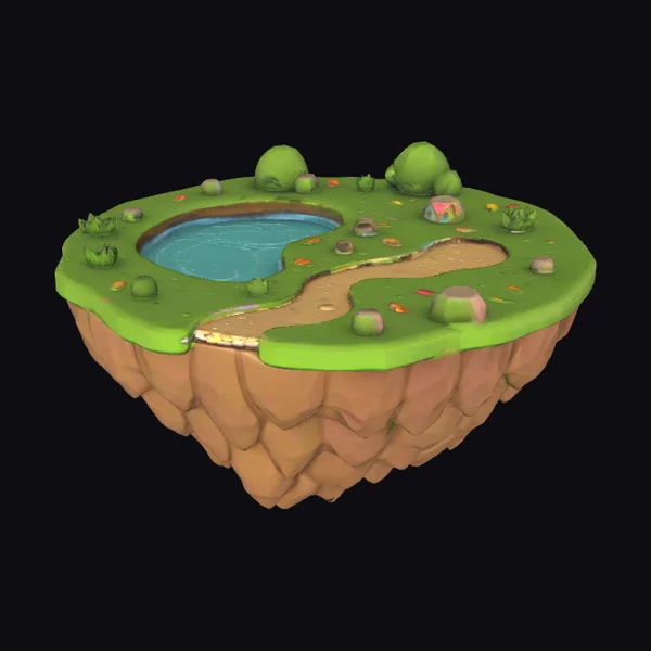 Floating Green Oasis Landscape